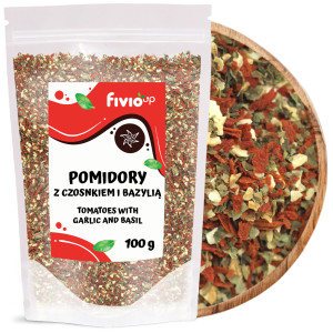 fivio Pomidory z czosnkiem i bazylią 100g