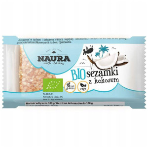 Naura Sezamki z kokosem BIO 27 g