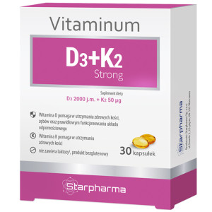 STARPHARMA VITAMINUM D3 + K2 STRONG 30 kaps