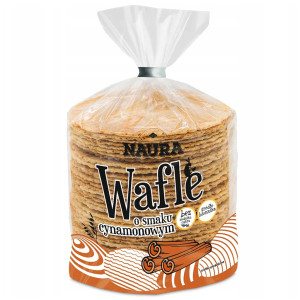 Naura Wafle o smaku cynamonowym bez dodatku cukru 100g