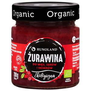 RUNOLAND Żurawina do mięs, serów i deserów BIO 200 g