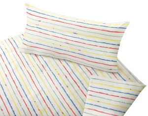 Bio Satin-Kinderbettwäsche Stripy