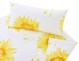 Bio Satin-Bettwäsche Sonnenblume