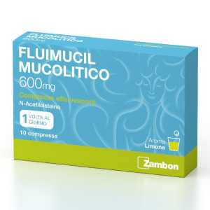 Zambon Fluimucil Mucolitico 600 mg Compresse Effervescenti Aroma Limone
