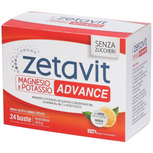 Zeta farmaceutici Zetavit Magnesio e Potassio Advance Integratore Alimentare 24 bustine