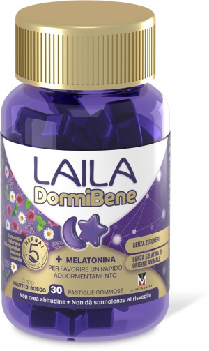 menarini Laila Dormibene + Melatonina 30 Pastiglie Gommose