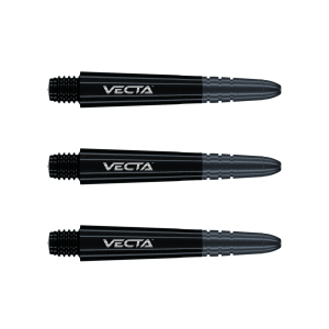 Dartskaft | Winmau Vecta Short Black 34mm | Winmau | 3-pack, polykarbonat, aluminiumlegerade spetsar, 3.2 gram | Dartspelare, hållbara skaft, korta da