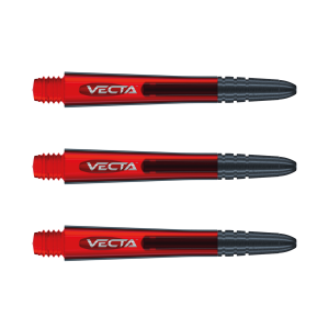 Dartskaft | Winmau Vecta Medium Red 40mm | Winmau | Polykarbonat, Aluminiumlegerade spetsar, 3-pack | Hållbara darttillbehör, Dartspelare, Stabilitet