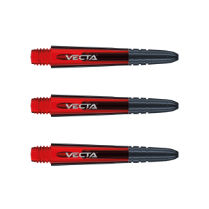 Dartskft | Winmau Vecta Short Red 34mm | Winmau | 3,2 g, Kompositmaterial, Djupa skåror för flights | Darttillbehör, Hållbara dartskft, Aerodynamisk d