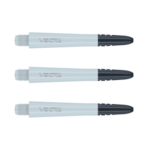 Dartskaft | Winmau Vecta Medium White 40mm | Winmau | Kompositmaterial, 3-pack, Längd: 40 mm | Dartutrustning för hobby och tävling, hållbara skaft
