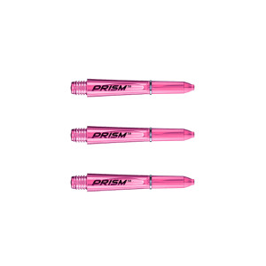 Dartpil | Winmau Prism 1.0 Extra Short Dartskaft | Winmau | Längd: 27 mm, Vikt: 3.2 g, Transparent rosa design | Darttillbehör, Stabilitet, Precision,
