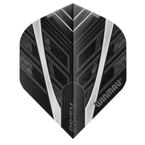 Dart Flights | Winmau Prism Alpha Black & Grey 6915.119 | Winmau | 3-pack, Vikt: 3g, Mått: 40x1x111 mm | Dartspelare, Stabilitet, Precision, Aerodynam