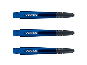 Dartskaft | Vecta Medium Blue 40mm 3-pack | Winmau | Komposit, Lätt vikt 4g, Djupa skåror för stabilitet | Darttillbehör, Dartskaft för amatörer och p