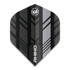 Dart Flights | Winmau Rhino Black & Grey 6905.194 | Winmau | Tjocklek 25% mer än vanliga flights, standardformad design | Hållbarhet, professionell lo
