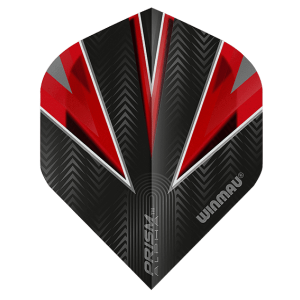 Dart Flights | Winmau Prism Alpha Black & Red 6915.100 | Winmau | Transparent design, tre flights i förpackningen, röd och svart färg | Dartspel, prec