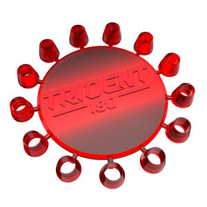 Darttillbehör | Trident 180 - Red | Trident | Vikt: 48 g, Mått: 65 × 111 × 10 mm, Minskar bounce outs med upp till 50%, Förlänger flightlivslängd upp