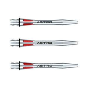 Dartskaft | Astro Aluminium Red Short 7012-102 | Astro | Längd 36 mm, Vikt 55 g, 3-pack | Hållbart aluminium, korta skaft, precision och stabilitet