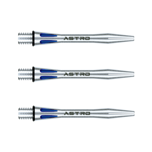 Dartskaft | Astro Aluminium Blue Short 7012-103 | Astro | 36 mm, 55 g, blå design, 3-pack | Dartskaft för hobby och tävling, hållbart aluminium