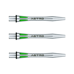 Dartskaft | Astro Aluminium Green Short 7012-104 | Astro | Längd 36 mm, Aluminium, 3-pack | Darttillbehör, Dartskaft för hobby och turnering