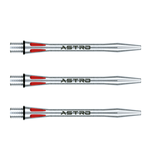 Dartskaft | Astro Aluminium Red Medium Dartskaft 3-pack | Winmau | 47 mm, 55 g, Aluminium | Perfekt för nybörjare och erfarna spelare, hög precision