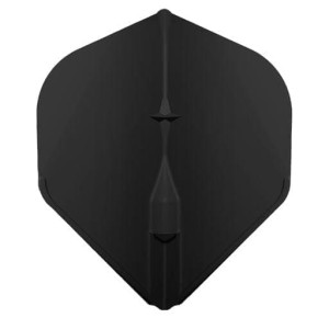 Dart Flights | L-Style Champagne Flights L1EZ Black | L-Style | 3-pack, robust och hållbar design, svart färg | Darttillbehör, hobbyspelare, tävlingss