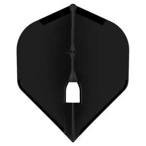 Dartpilar | L-Style L1PRO Standard Black Flights | L-Style | Hållbara, 3-pack, passar L-Style skaft | Darttillbehör, svart design, stabil kastupplevel
