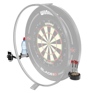 Darttillbehör | Winmau Plasma Accessory Pack | Winmau | Innehåller iPhone-hållare, drickhållare och dartdock | Dartspel, tillbehör för spelmiljö, dart