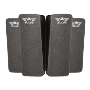Darttillbehör | Bull's Foam Wedges 4-pack | Bull's | Skumgummi, Stabiliserande kilar för darttavla, Kompakt design 110x20x105 mm