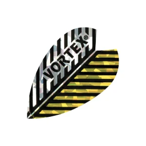 Dart Flights | Harrows Vortex Feather Yellow/Silver | Harrows | 27 gram, 45 × 1 × 111 mm | Aerodynamisk design, hög precision, stiliga färger