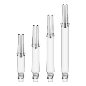 Dartskaft | L-Shaft Locked Straight Clear 190 | L-Shaft | 190 mm, klar design, låsningsmekanism, lättviktig (2 g) | Darttillbehör, dartspel, tävlings