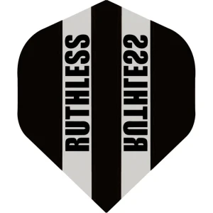 Dart Flights | Ruthless Clear Panel Classic Flights Standard Svart | Ruthless | 3-pack, Lättviktsdesign 4 g, Standardstorlek (45 x 1 x 111 mm) | Dartt