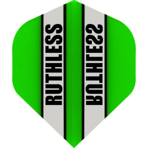 Dart Flights | Ruthless Clear Panel Classic Flights Standard - Grön | Ruthless | 3-pack, Vikt: 4g, Mått: 45 × 1 × 111 mm | Dartpilar, Aerodynamiska fl