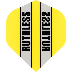 Dart Flights | Ruthless Clear Panel Classic Flights Standard - Gul | Ruthless | 3-pack, Vikt: 4g, Mått: 45x1x111mm | Stabiliserande, Aerodynamiska ege