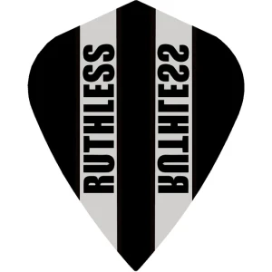 Dart Flights | Ruthless Clear Panel Classic Flights Kite Shape - Svart | Ruthless | 4g, 45mm x 1mm x 111mm, 3-pack | Stabilitet, kontroll, precision,