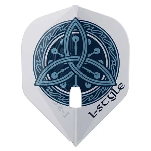 Dart Flights | L-Style Viktor Tingström L1PRO Standard Flights - Vit | L-Style | Standardform, designad av PDC-spelare, svart och vit färg | Professio