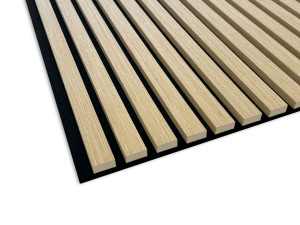 Lamel fornirowany na czarnym filcu Dąb Jasny Decor System Wall