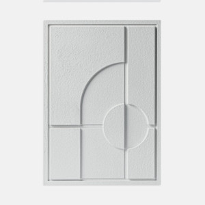 Obraz strukturalny - 35 x 2 x 50 cm - GEOMETRIC I - Bianco - Murso