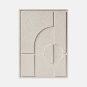 Obraz strukturalny nowoczesny - 35 x 2 x 50 cm - GEOMETRIC I - Natural Cream - Murso