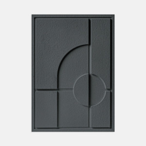 Obraz ścienny 3D - 50 x 2 x 70 cm - GEOMETRIC I - Smokey Grey - Murso