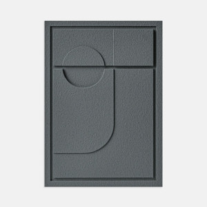 Dekoracja ścienna 3D - 35 x 2 x 50 cm - GEOMETRIC II - Smokey Grey - Murso