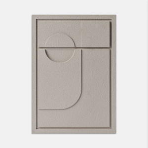 Nowoczesny relief 3D - 50 x 2 x 70 cm - GEOMETRIC II - Almond Beige - Murso
