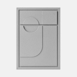 Dekoracja ścienna – obraz tłoczony 3D - 50 x 2 x 70 cm - GEOMETRIC II - Milky Grey - Murso