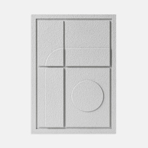 Obraz strukturalny nowoczesny - 35 x 2 x 50 cm - GEOMETRIC III - Bianco - Murso