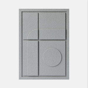 Obraz ścienny 3D - 50 x 2 x 70 cm - GEOMETRIC III - Milky Grey - Murso