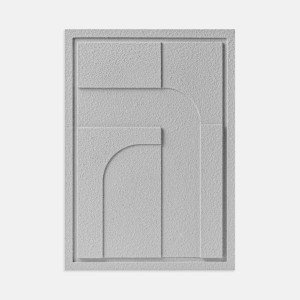 Dekoracja ścienna 3D - 35 x 2 x 50 cm - GEOMETRIC IV - Milky Grey - Murso