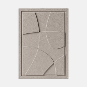 Dekoracja ścienna 3D - 35 x 2 x 50 cm - ABSTRACT I - Almond Beige - Murso
