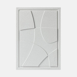 Nowoczesny relief 3D - 35 x 2 x 50 cm - ABSTRACT I - Bianco - Murso