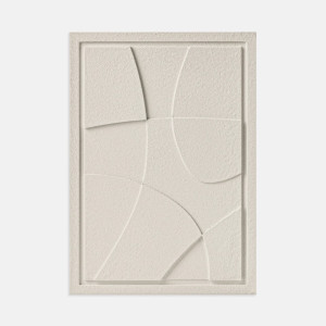 Dekoracja ścienna – obraz tłoczony 3D - 35 x 2 x 50 cm - ABSTRACT I - Natural Cream - Murso