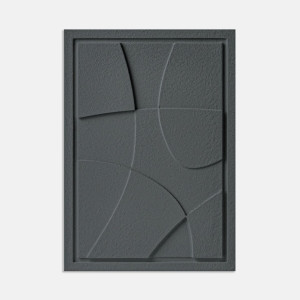 Obraz ścienny 3D - 35 x 2 x 50 cm - ABSTRACT I - Smokey Grey - Murso