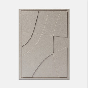 Nowoczesny relief 3D - 35 x 2 x 50 cm - ABSTRACT II - Almond Beige - Murso
